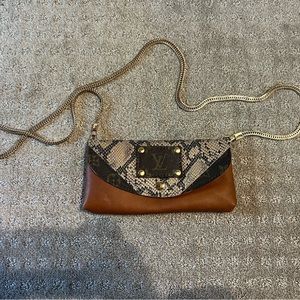 Louis Vuitton patch on crossbody